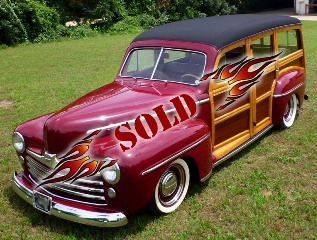 Left front 1947 Ford Woody Station Wagon