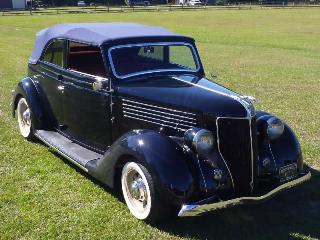 Right front 1936 Ford Convertible Sedan