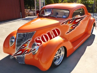 Left front 1937 Ford Custom Coupe