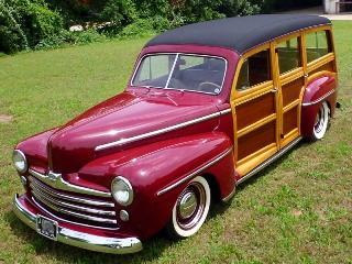 Left front 1947 Ford Woody Station Wagon