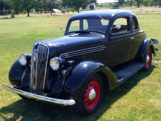 Left front 1936 Plymouth 5 Window Coupe